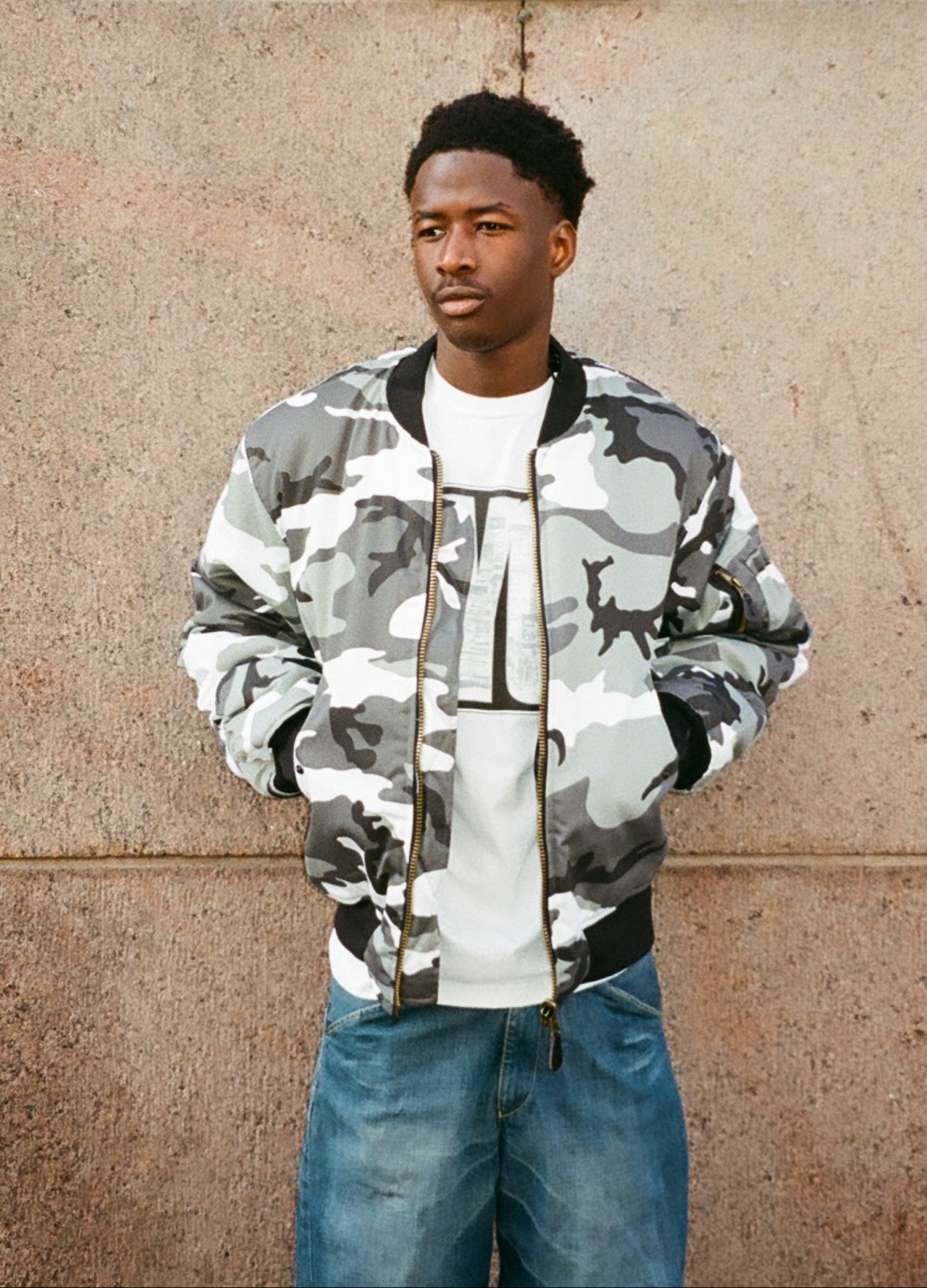Winter Camo MA-1 Bomber Jacket