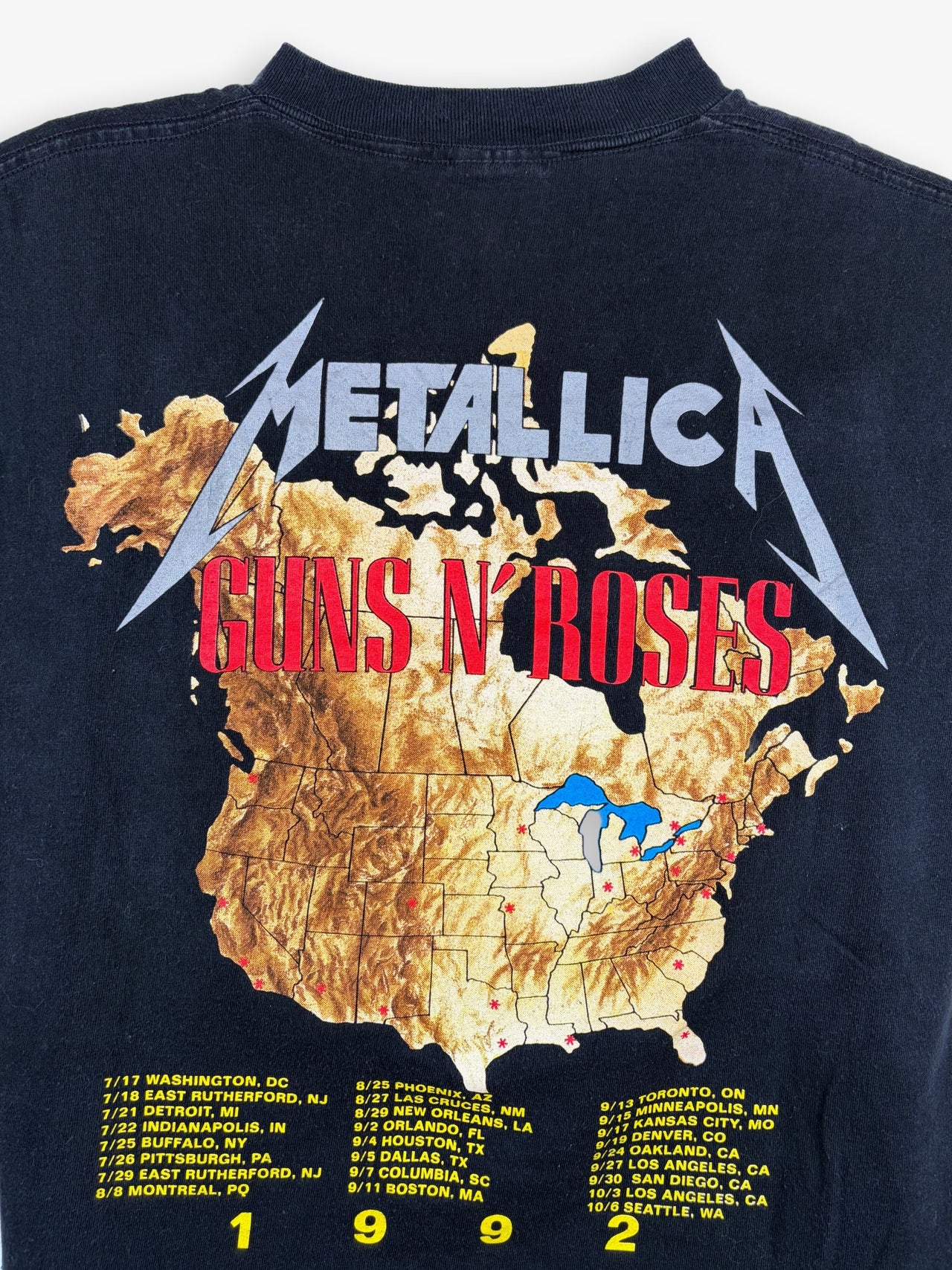 1992 Metallica & Gun’s N’ Roses North America Tour T-Shirt