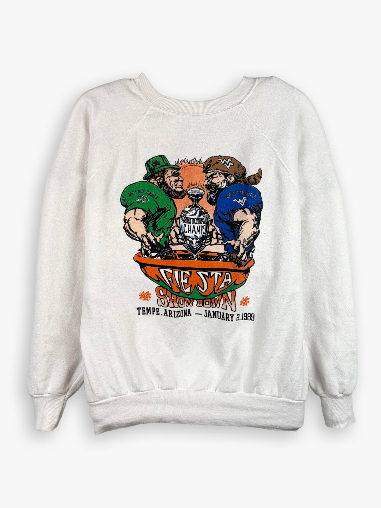 1989 Notre Dame vs West Virginia Fiesta Bowl Sweatshirt