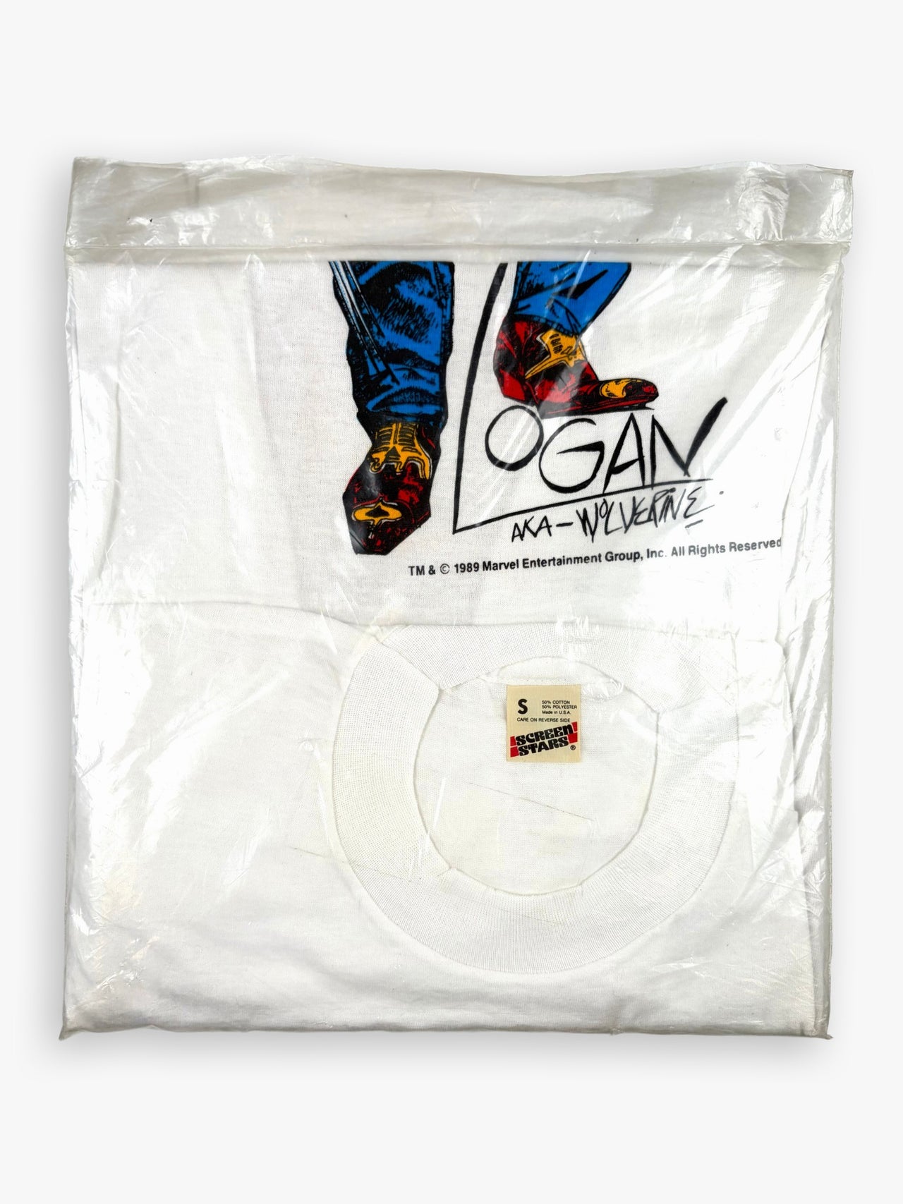 Deadstock 1989 Wolverine Logan T-Shirt Original Packaging