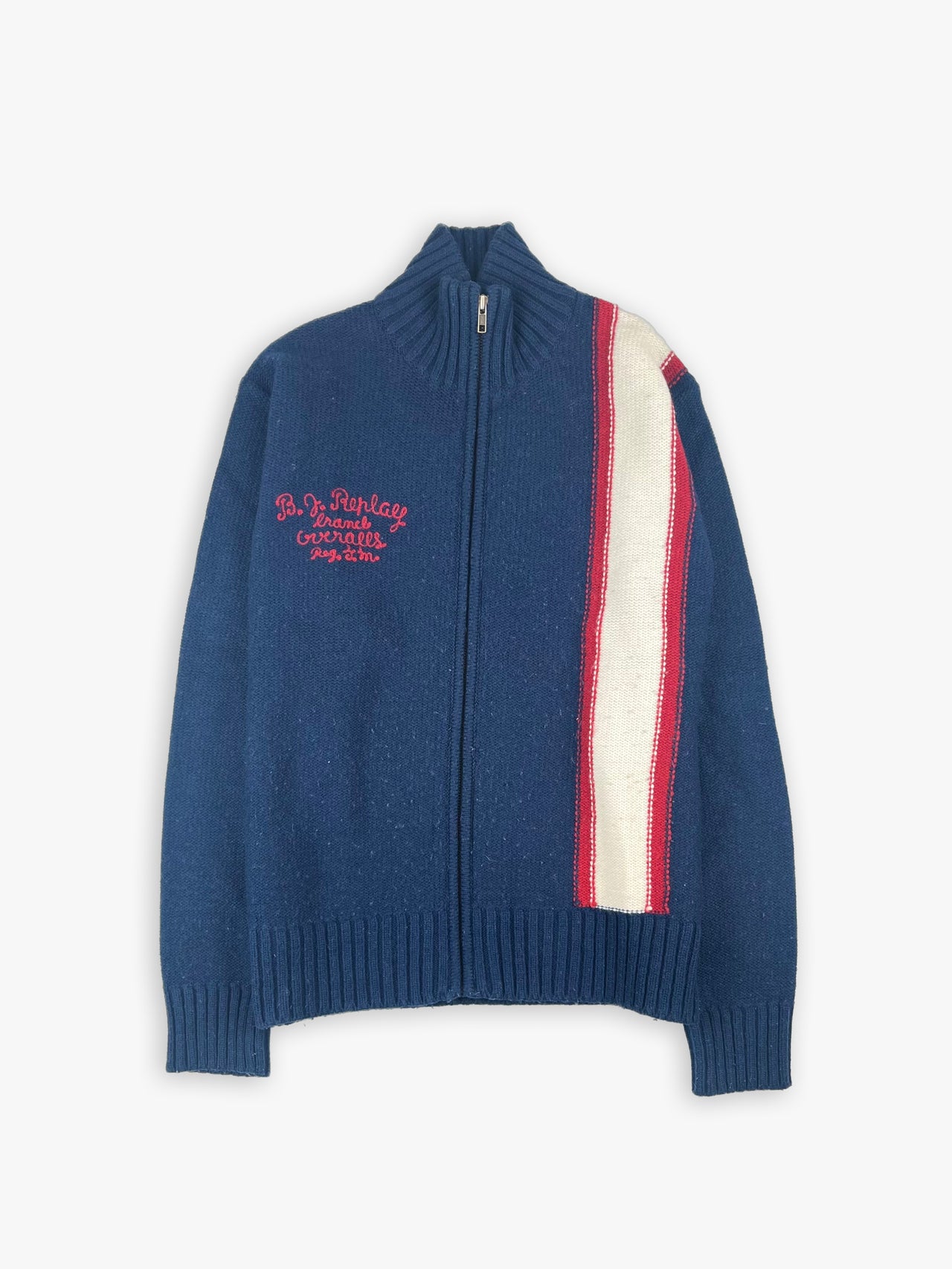 Replay Zip Up Knit Sweater