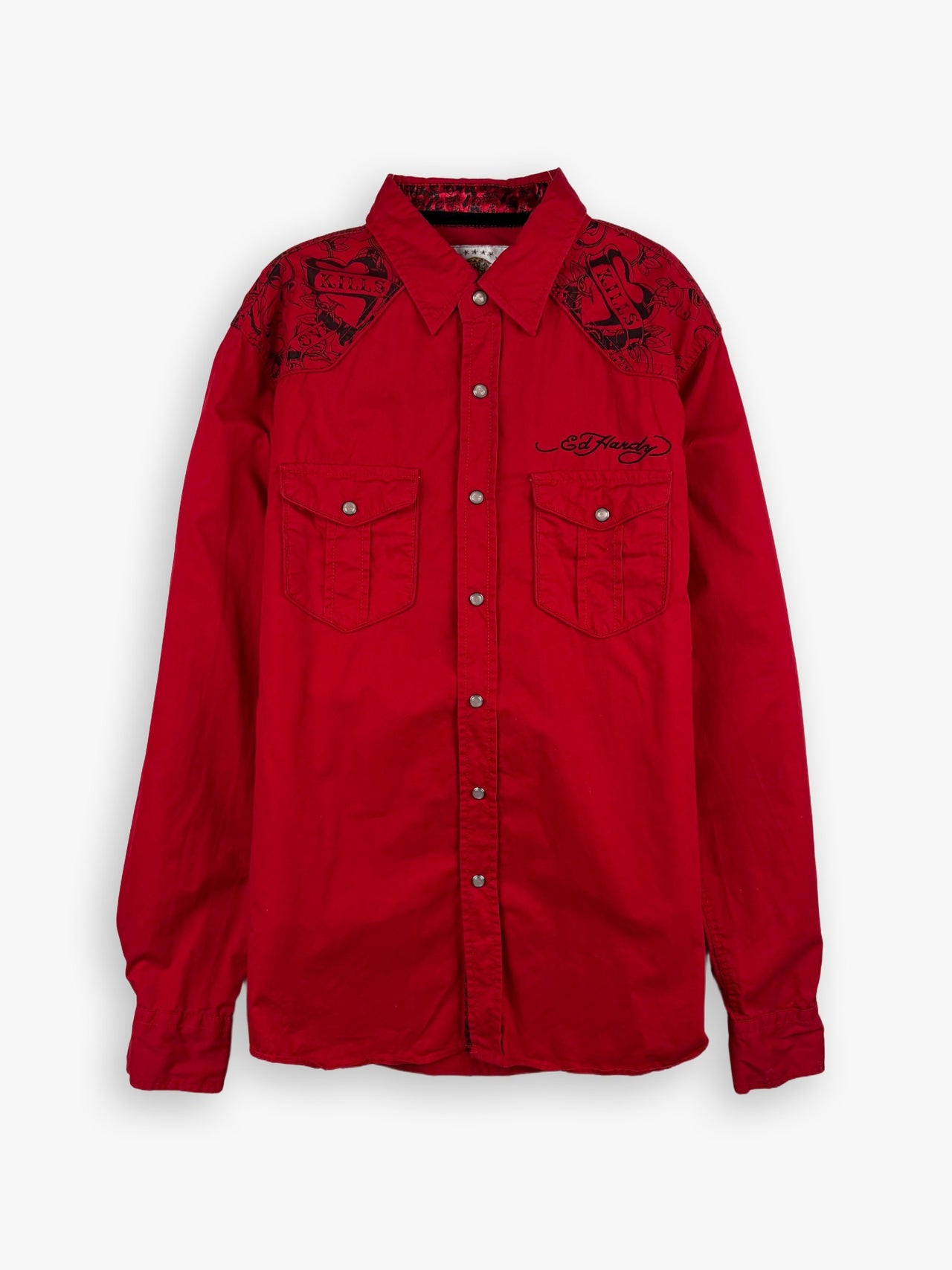 2000s Ed Hardy Button Up Shirt