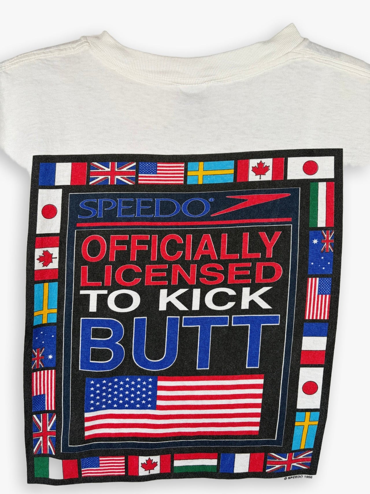 1996 Speedo ”Officially Licensed To Kick Butt” T-Shirt