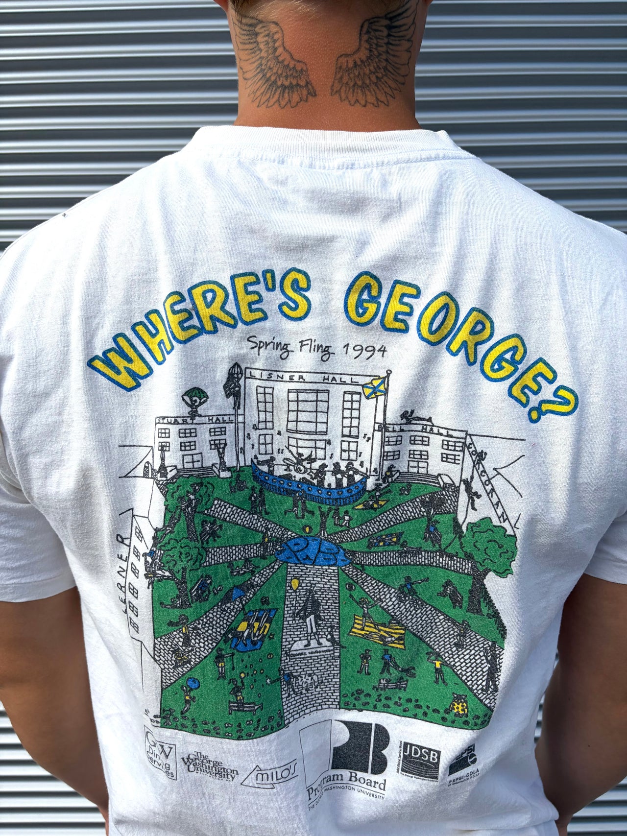 1994 ”Where’s George?” Geoge Washington University Spring Fling T-Shirt