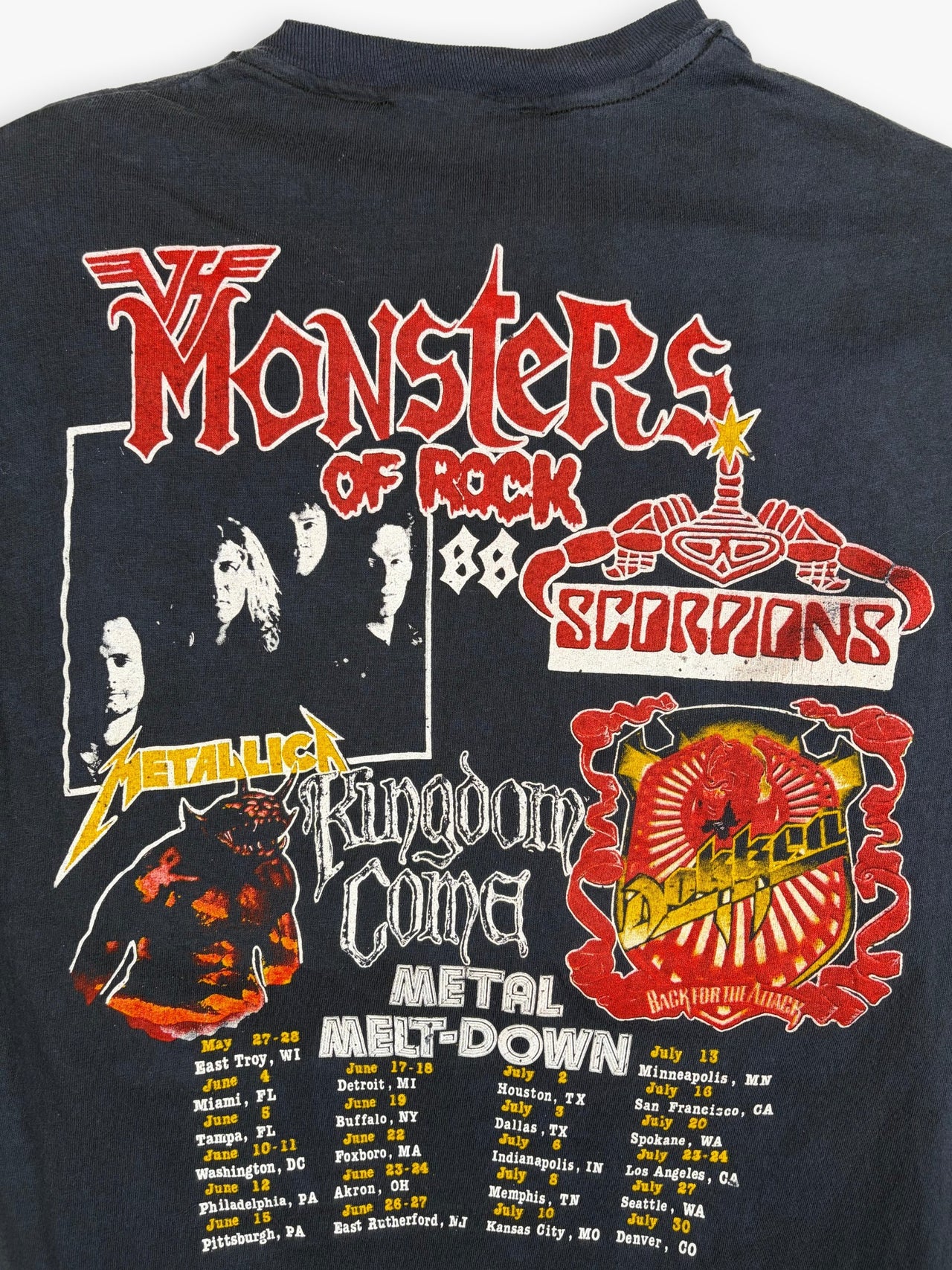 1988 Monsters of Rock Metal Madness Tour T-Shirt