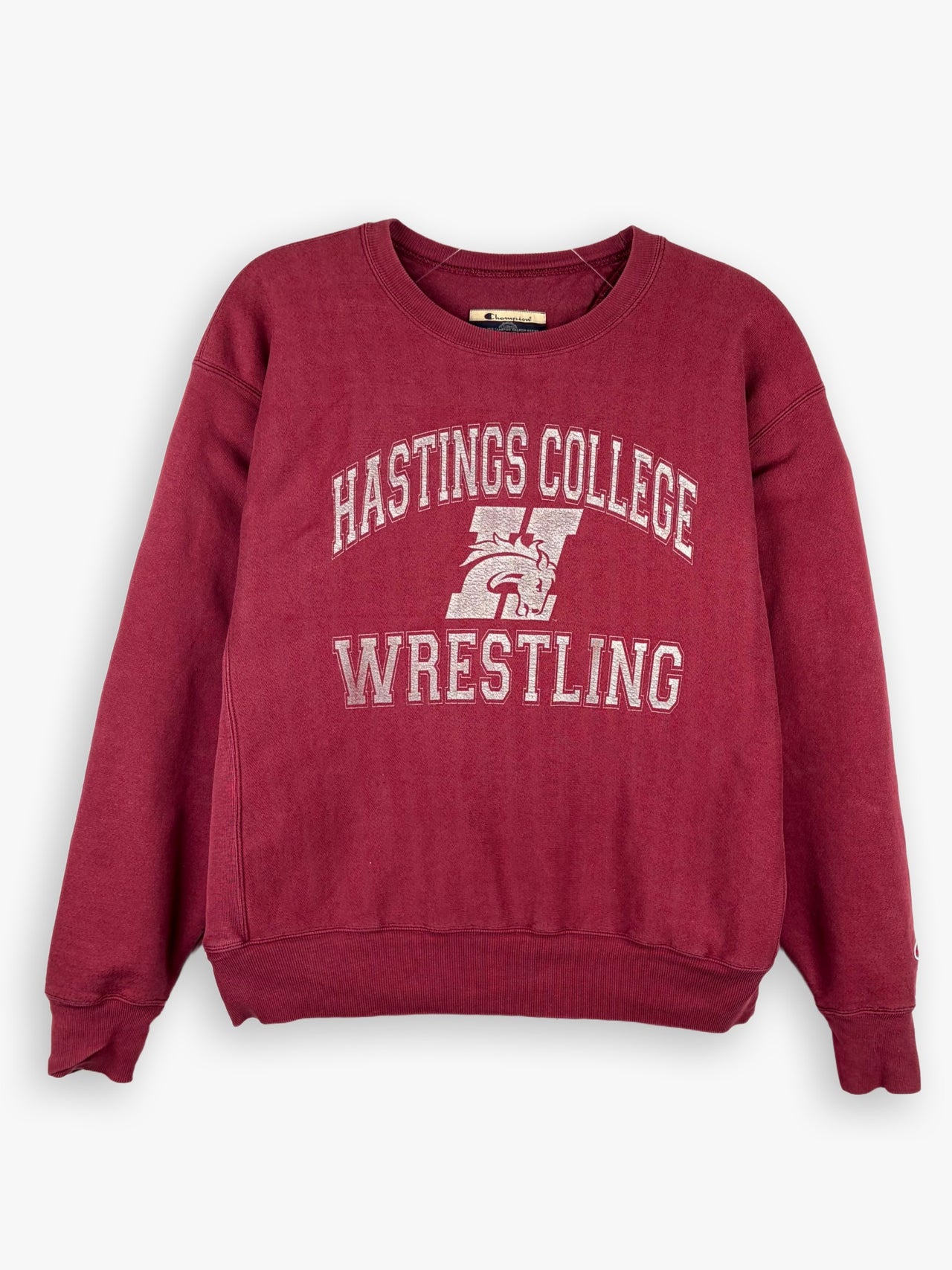 1990s Champion Reverse Weave Hastings College Wrestling Sweatshirt