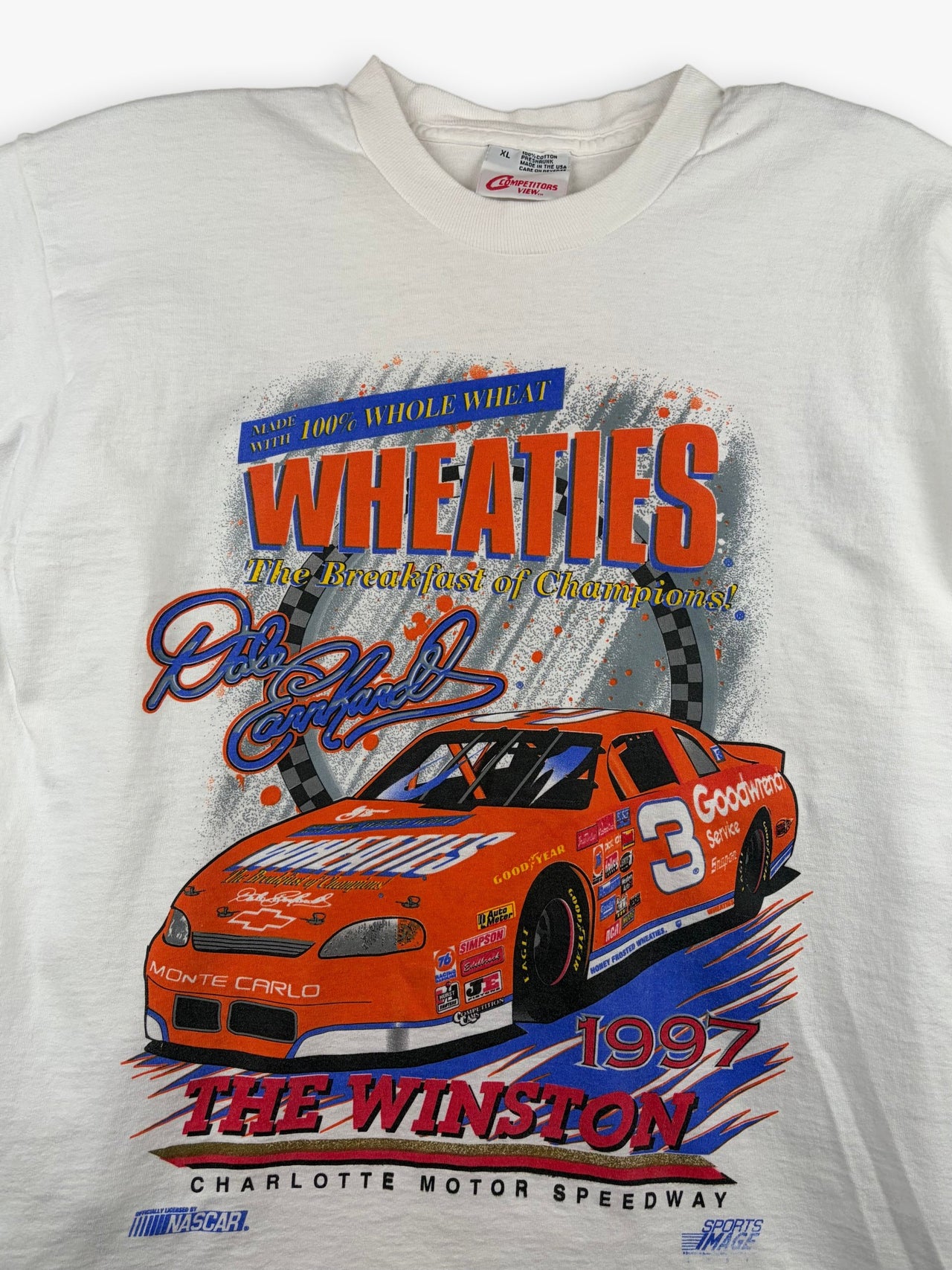 1997 Dale Earnhardt Wheaties Nascar T-Shirt