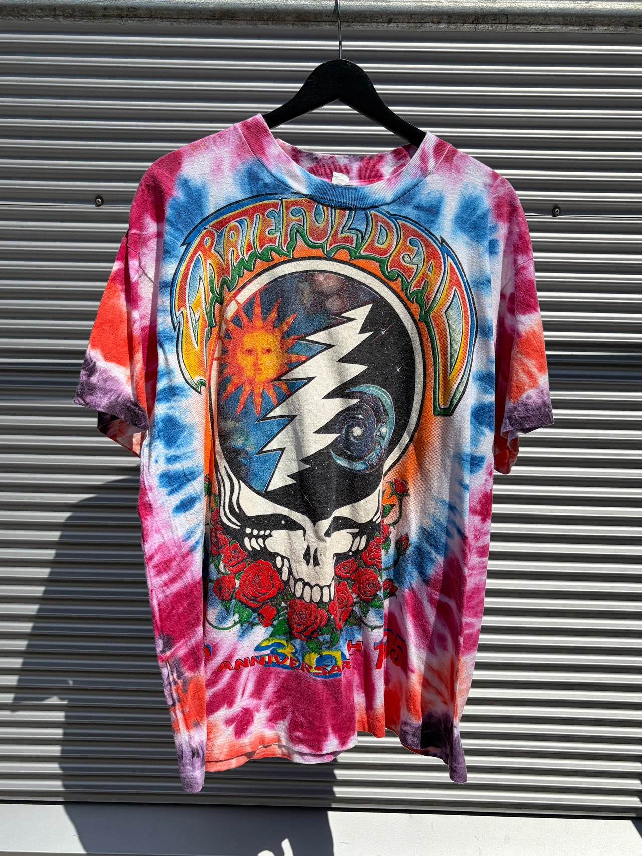 1995 Grateful Dead 30th Anniversary Summer Tour Tie Dye Bootleg T-Shirt