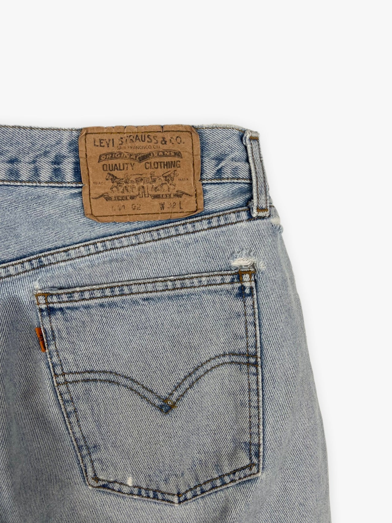 1997 Levi's 641 Orange Tab Denim Shorts