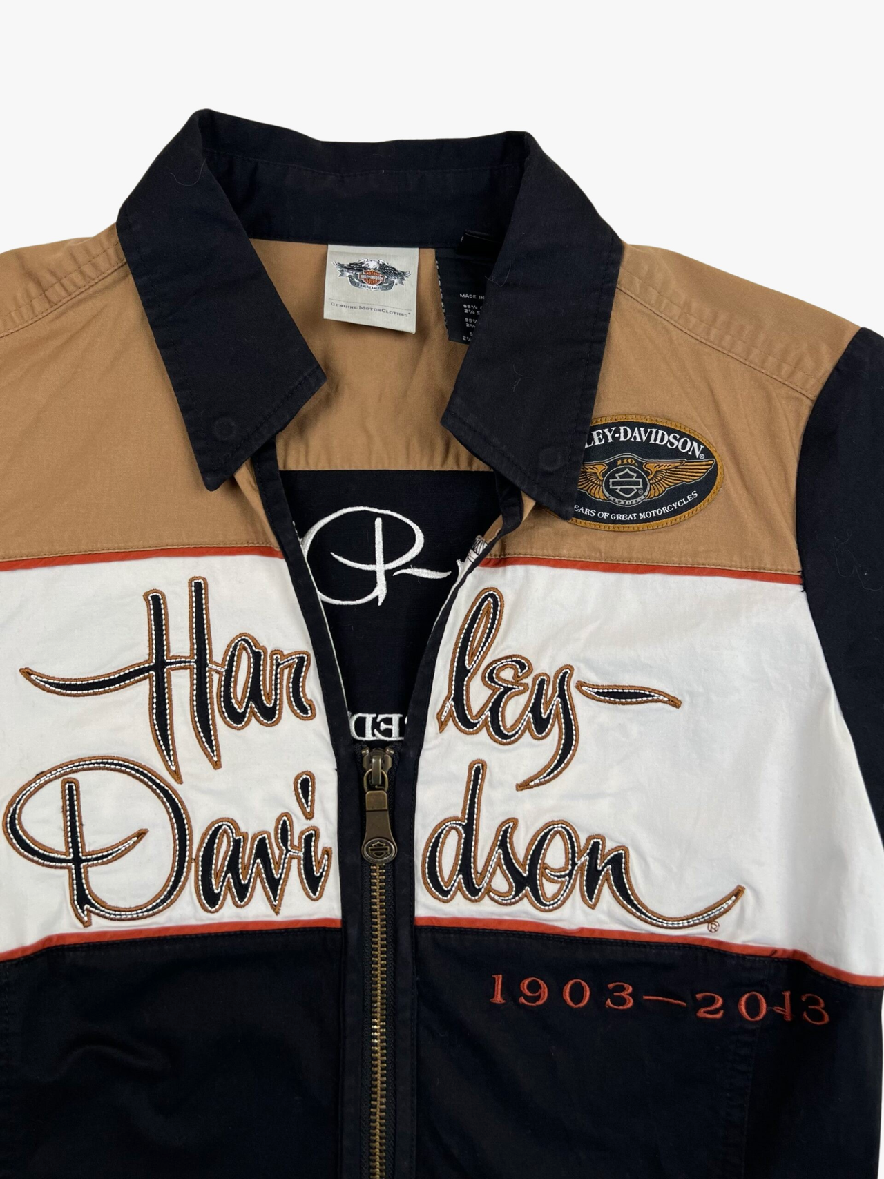 Harley Davidson 110th Anniversary Slim Fit Zip Up Shirt