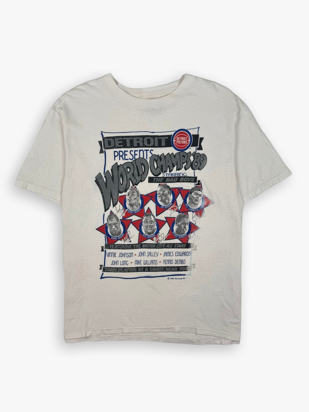1989 Detroit Pistons NBA Champions Featuring Bad Boys T-Shirt