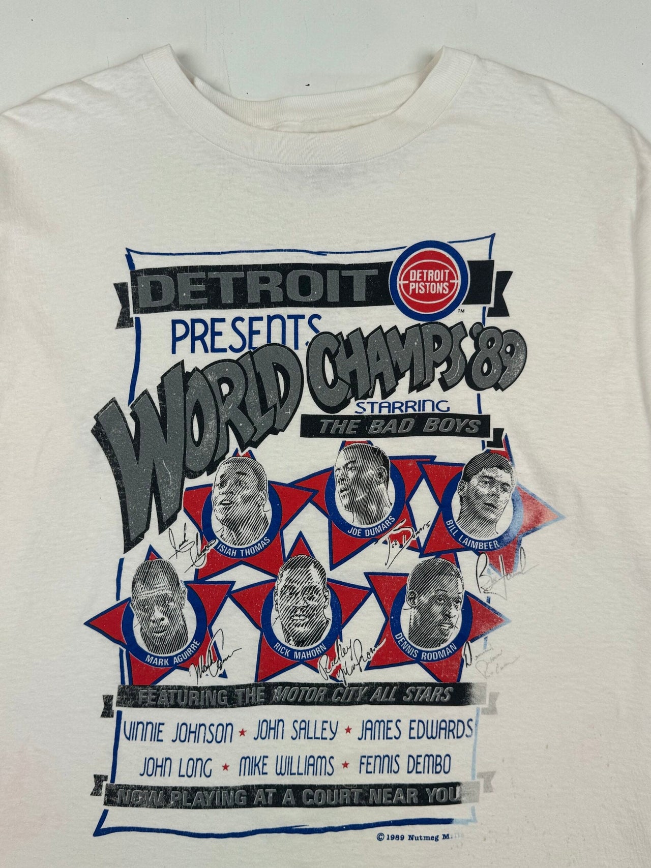 1989 Detroit Pistons NBA Champions Featuring Bad Boys T-Shirt