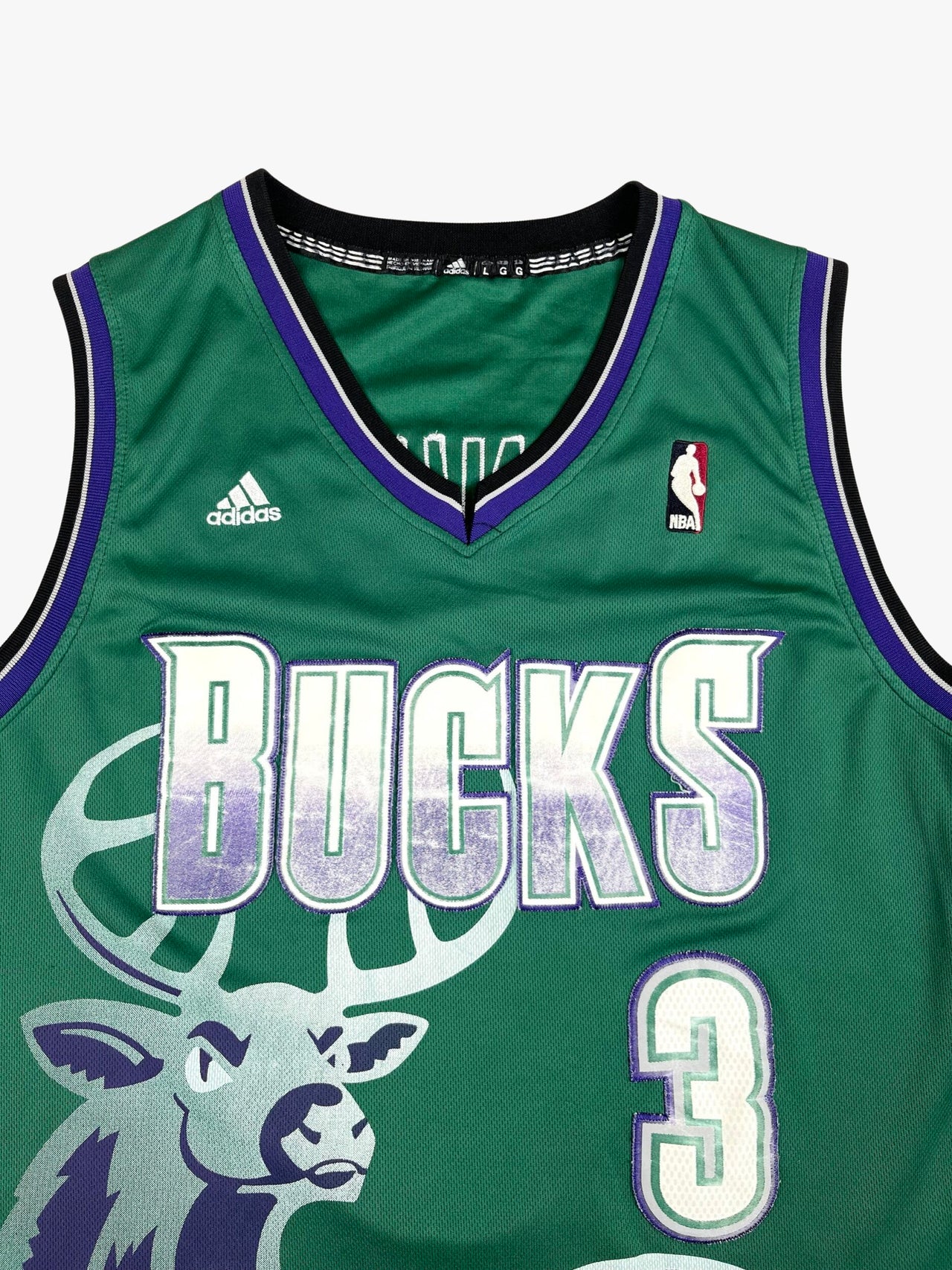 2012-2013 Adidas Hardwood Classics Milwaukee Bucks Brandon Jennings NBA Home Jersey