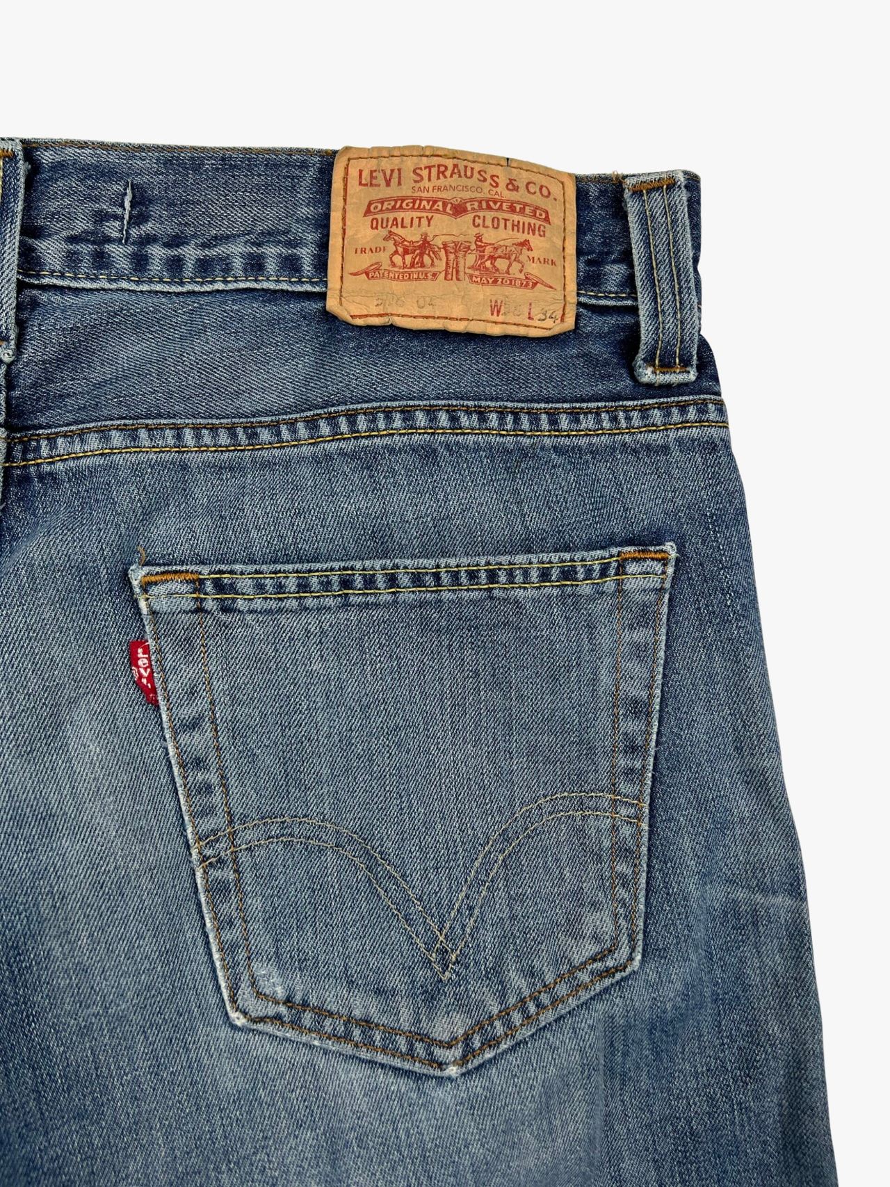 Distressed Levi’s 506 Straight Leg Jeans